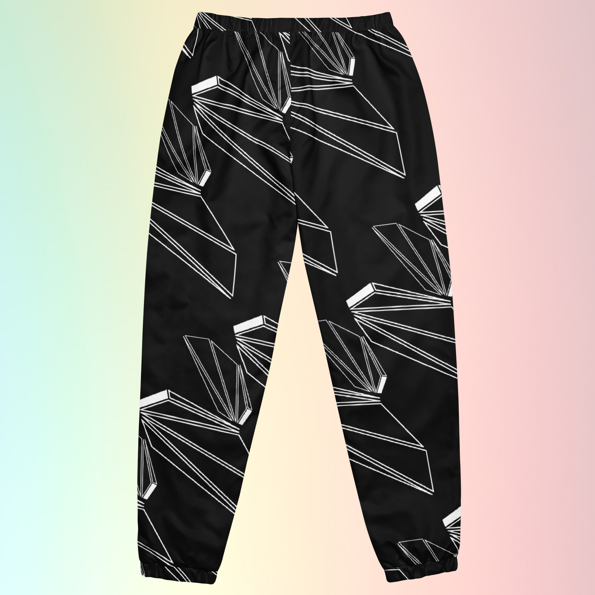 MEN'S MAGICIAN BEVEL TRACK PANTS - BLACK/WHITE